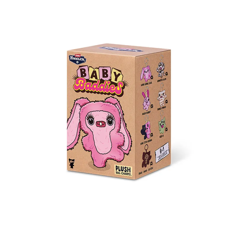 퍼글러 배디즈 시리즈 키체인 플러시 인형 블라인드 박스 치아 몬스터 못생긴 귀여운 미스터리 박스 키링 어린이 생일 선물 10cm 장난감