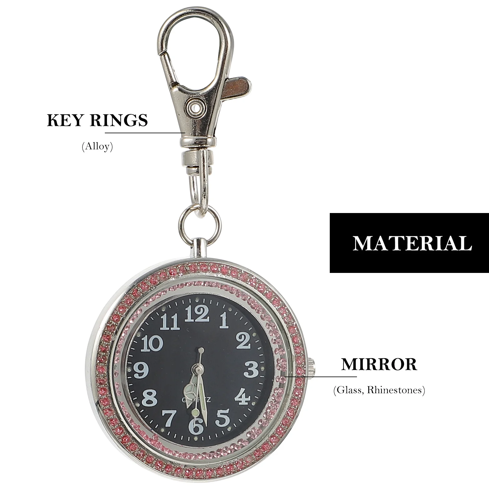 1 шт., кварцевые карманные часы с большим циферблатом и большими цифрами для детей, пожилых людей, портативные часы из сплава, детский школьный подарок, идея для детей