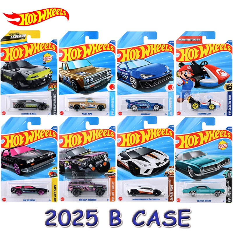 Genuine 2025 B Hot Wheels Traffic Models Car 1/64 Buick Fiat Audi Mazda Delorean Ford Custom Ram Subaru Chevy Boys Toys Vehicles