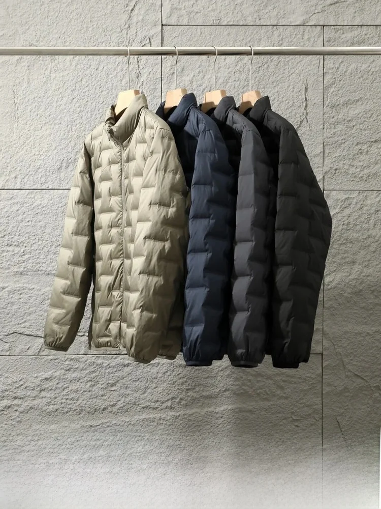 

Lightweight Ultra-Warm down Jaet Men's Outdoor Windproof Waterproof Stand Collar Feather Vest Casual Sle Regular Fit