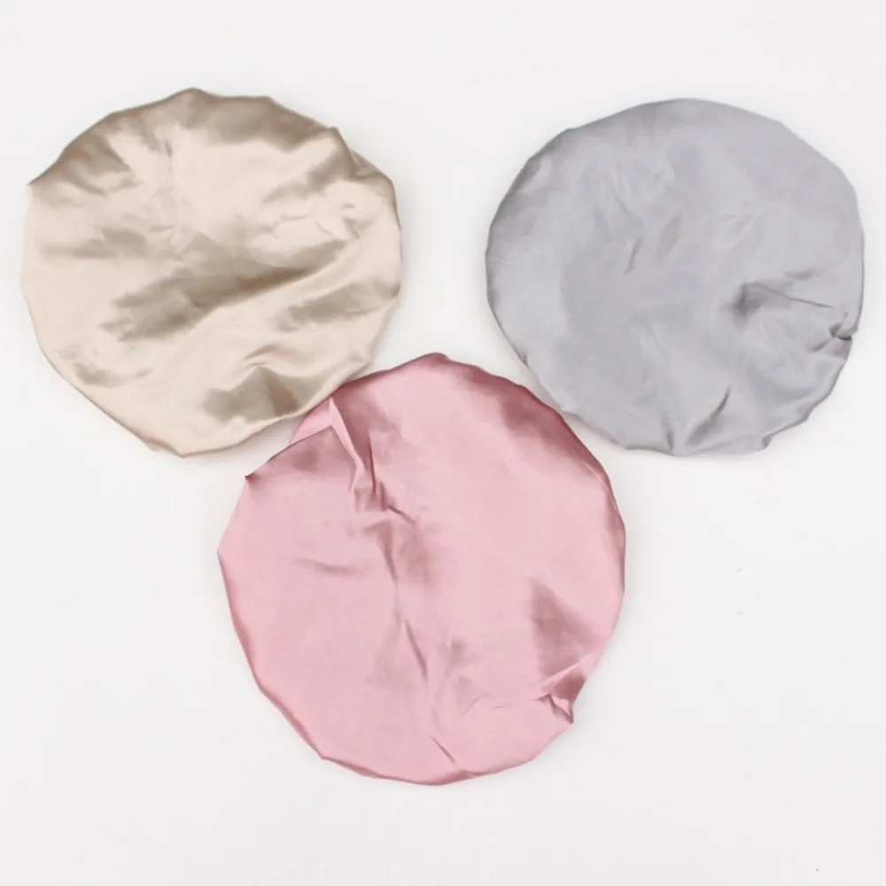 

Nightcap Double Layer Satin Bonnet Curly Elastic Hair Cap Haircare Women Headwear Night Hat Fashion Styling Accessories