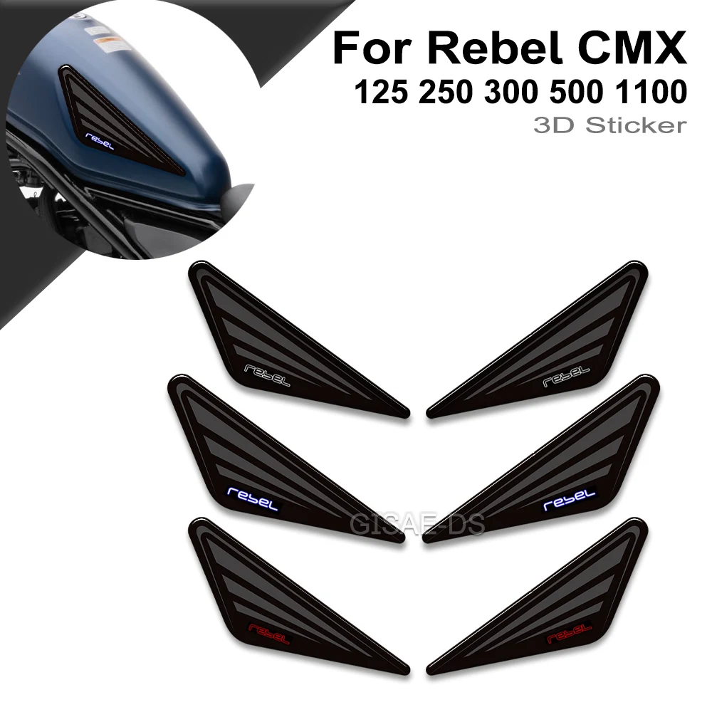 

For Honda Rebel CM CMX 125 250 300 500 1100 CMX500 CMX300 CMX1100 Motorcycle Fuel Tank Pad Stickers Protector Decal Emblem