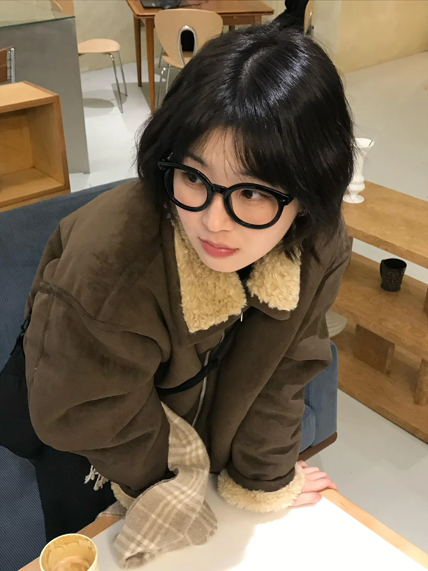 

Lamb Wool Jacket For Women Long Beautiful Design Pretty Style Attractive Pattern Appealing Motif Alluring Look Gorgeous Neutral