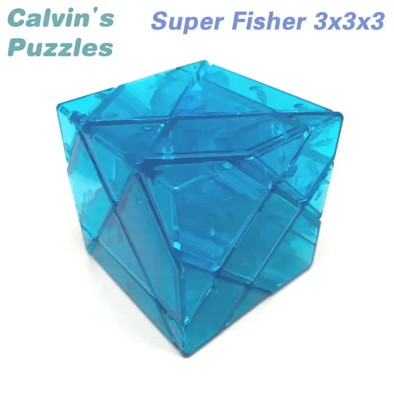 

Calvin's Puzzles Super Fisher 3x3x3 Cube Ice Green Blue Magic Cube Neo Speed Twisty Puzzle Brain Teasers Educational Toys