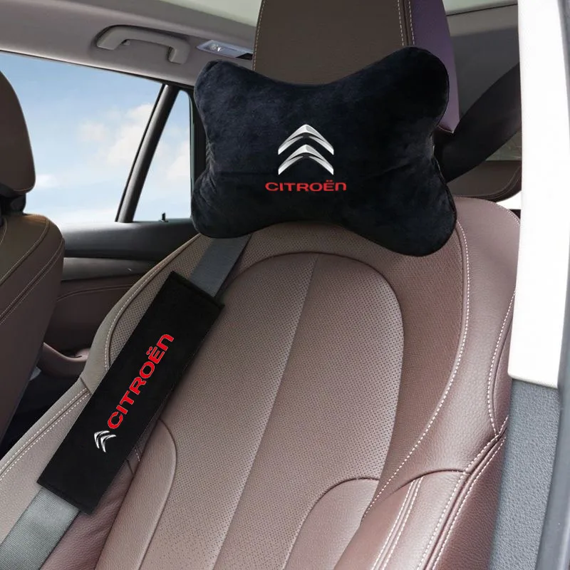 

Car Headrest Neck Pillow Seat Belt Shoulder Pad Fit For Citroen C4 C3 C5 C1 C2 Berlingo C-Elysee C4-Picasso C4-Aircross