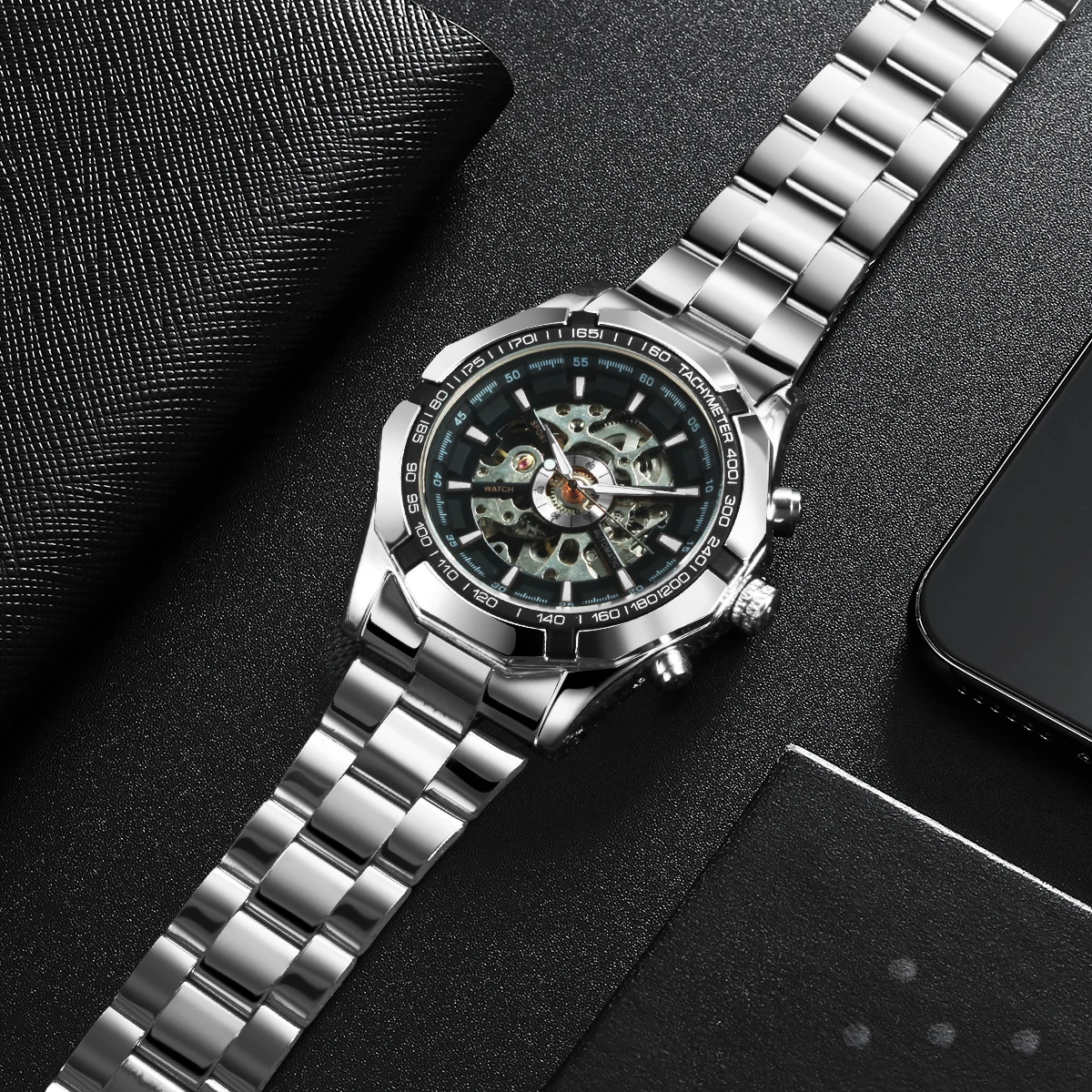 Men's WINNER Classic Skeleton Mechanical Watch