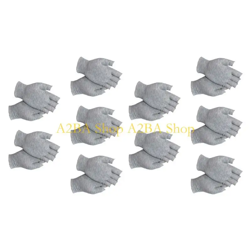 

A2BA Хлопковые перчатки без пальцев с повышенной воздухопроницаемостью для комфорта при работе в условиях повышенных температур,