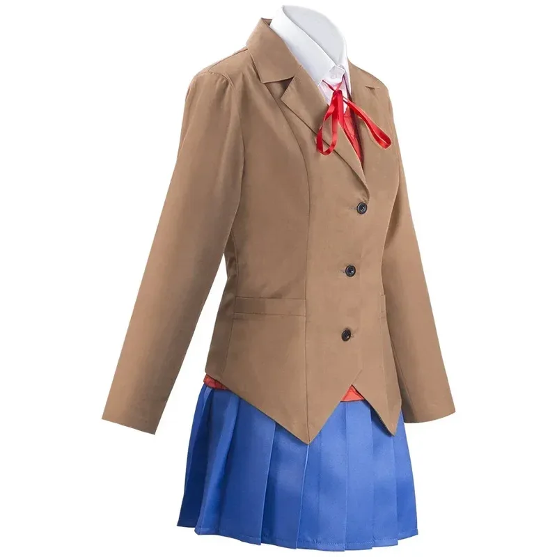 

COSda@Game Doki Doki Literature Club Monika Cosplay Sayori Yuri Natsuki Cosplay Costume Wig Set School Uniform Girl Women Costum