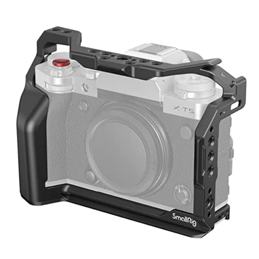 

X-T5 Camera Full Cage for FUJIFILM, Aluminum Alloy Camera Rig for Fujifilm XT5 with Shutter Button, Built-in QD Port, NATO Rail