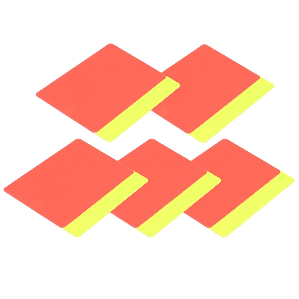 

10pcs Football Supplies PVC Referee Cards Red Yellow Red and Yellow Cards Soccer Warning Cards Sport Competition