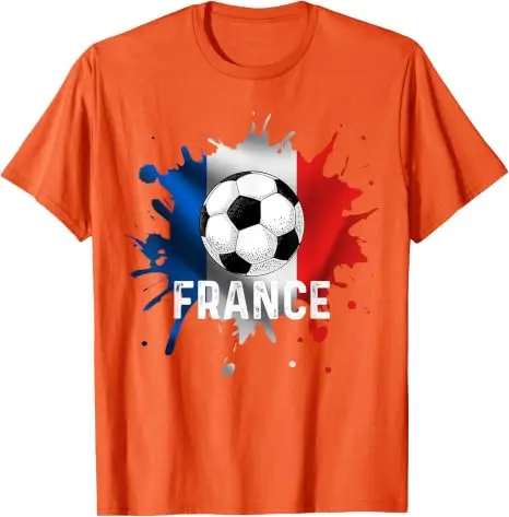 Frankreich Fußball Französisches Fußball-T-Shirt aus Weicher Baumwolle Y2k Fußball-Spieltag Grafik-Bekleidung Frankreich-Team Fans Personalisiertes Trikot-Shirt – Detail 11