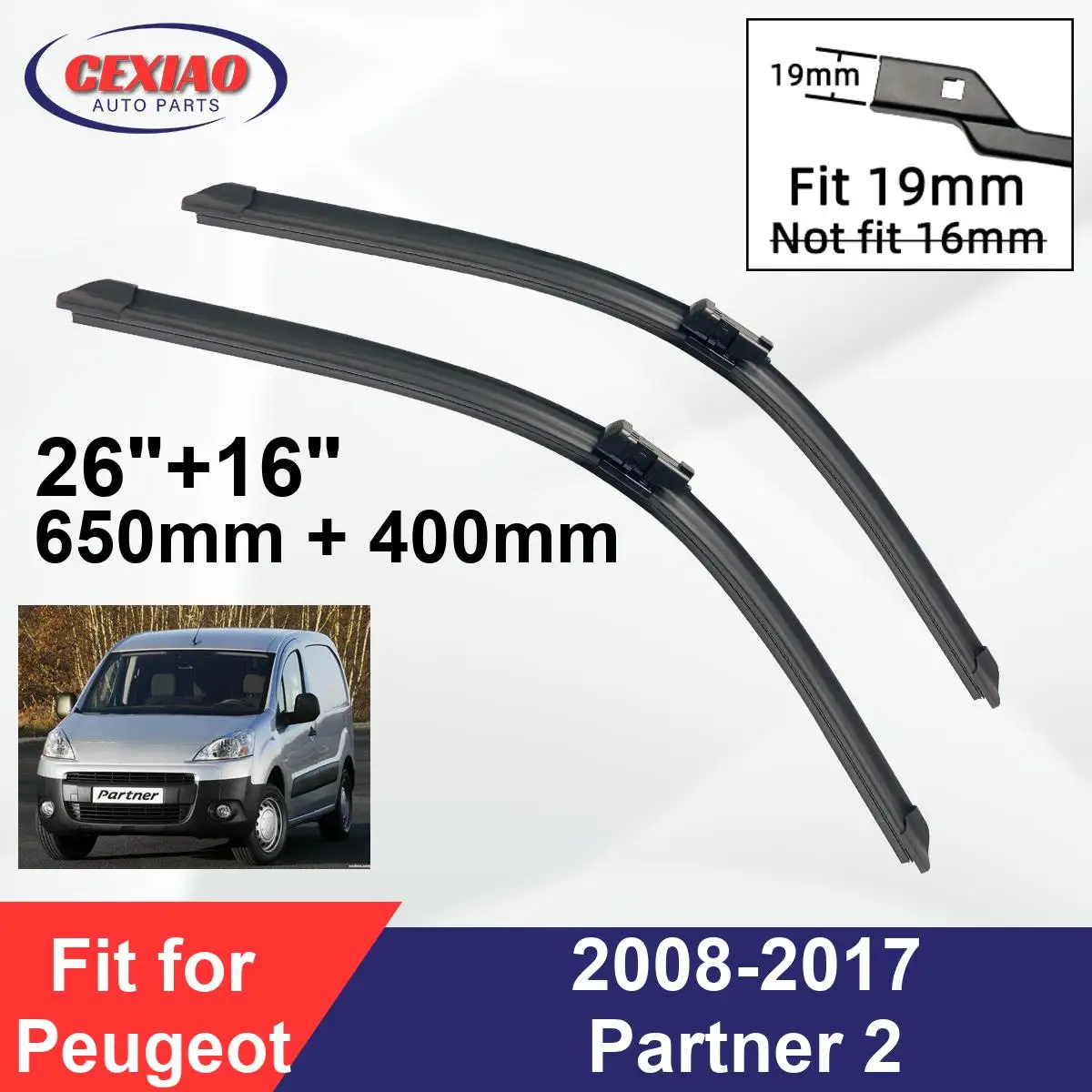 

Щетки стеклоочистителя для Peugeot Partner 2 2008-2017