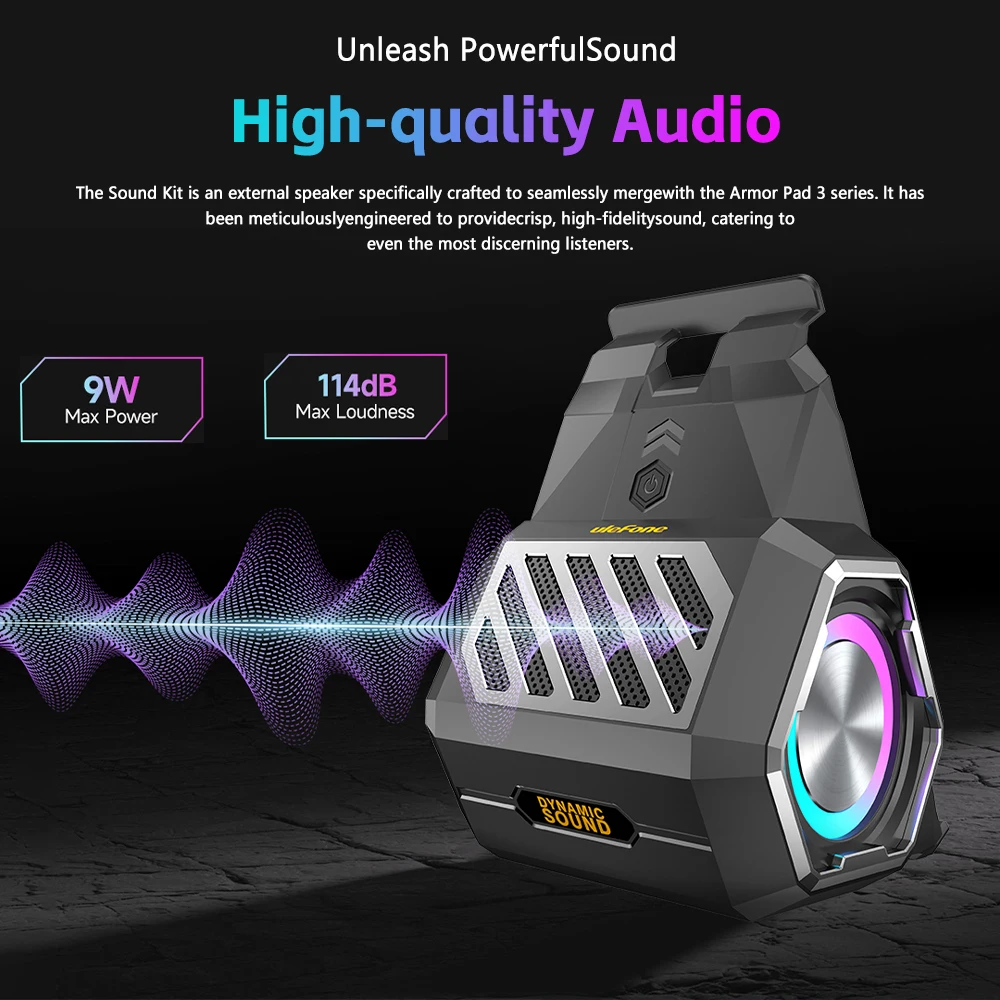 Ulefone Sound KIT for ulefone Armor Pad 3 Series/Armor Pad 4 Series Extender Sound Speakers Stand