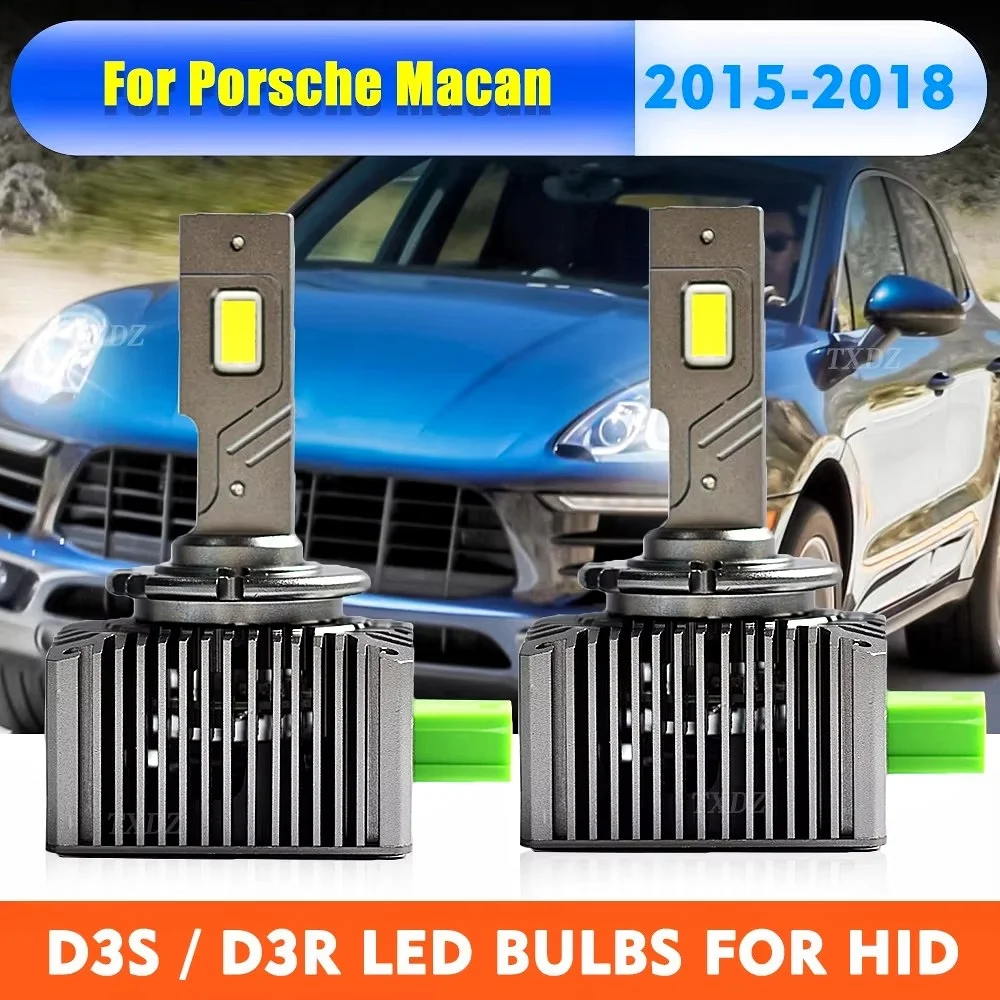 

Автомобильные светодиодные лампы для фар D3R D3S, белые, 6000K, 22000LM, комплект для замены ксеноновых ламп HID, Plug&Play, для Porsche Macan 2015-2018 годов выпуска