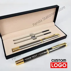 Bolígrafo de Metal con grabado láser, pluma de regalo con logotipo personalizado, texto, publicidad comercial de alta calidad