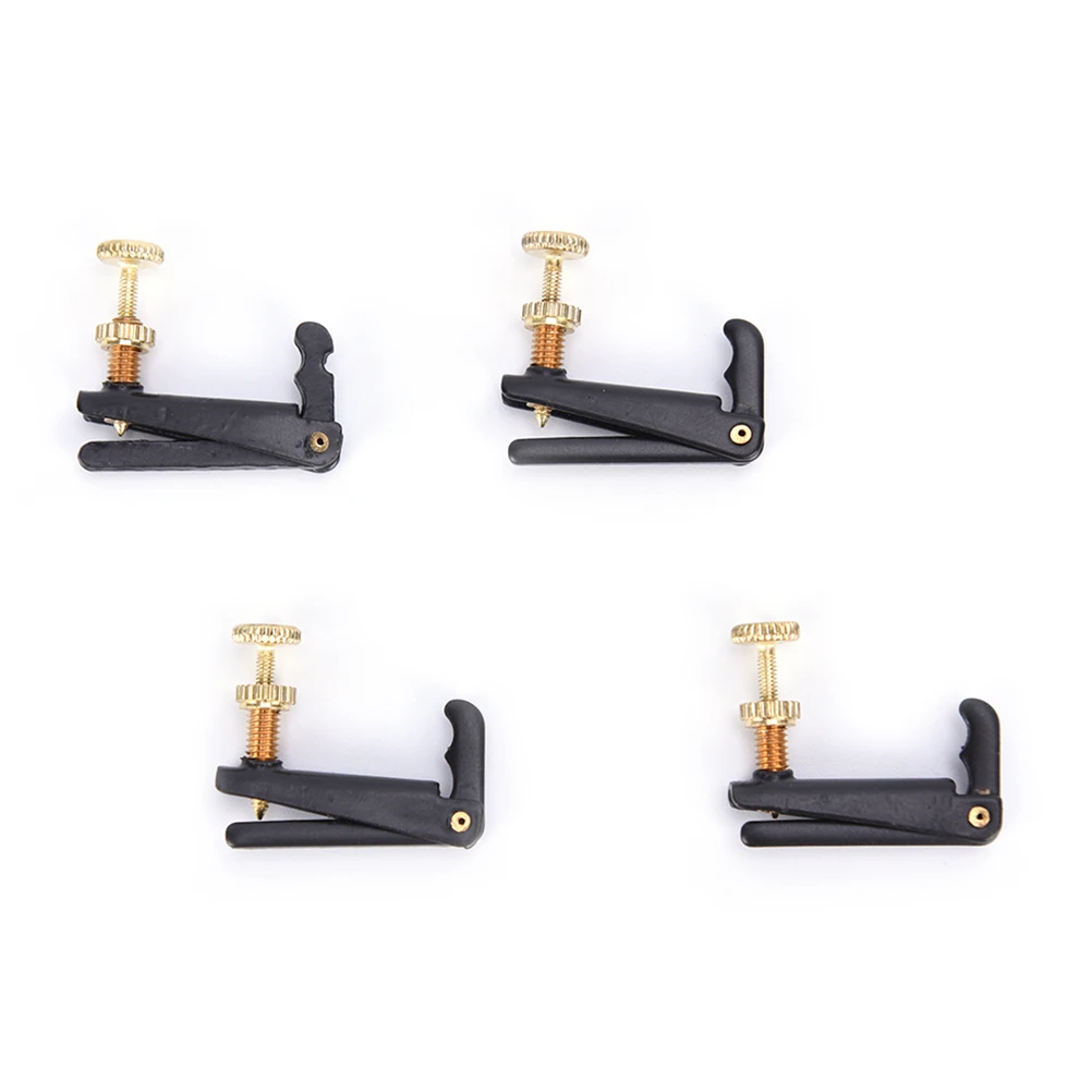 4pcs Violin Fine Tuner Adjuster Copper Plating Screws for 3/4 4/4 Size Violin Accessories