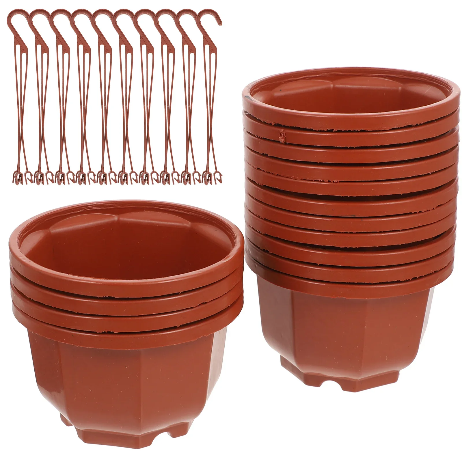 15세트 스인다프서스 화분 플라스틱 화분 걸이식 화분 훅 포함 이발 도구 포르타 나바자스 바르베리아 헤어핀