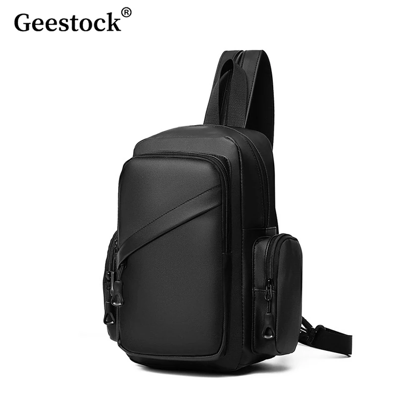 Geestock للتحويل حقيبة كروسبودي 2 In1 حقيبة ظهر ذات حمالة صغيرة للسفر المشي لمسافات طويلة سعة كبيرة الرجال حقيبة صدر للرجال حقيبة يومية عادية #1