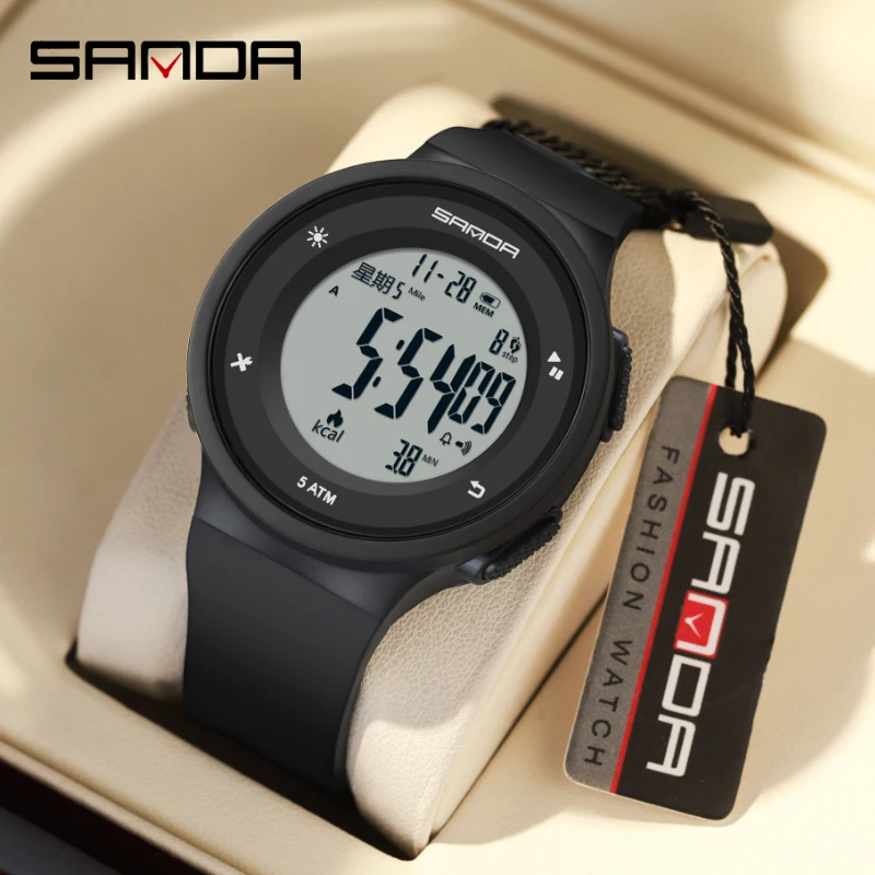 

Sanda 2142 Step Calorie Multi functional Nightlight Waterproof Sports Popular Electronic Watch