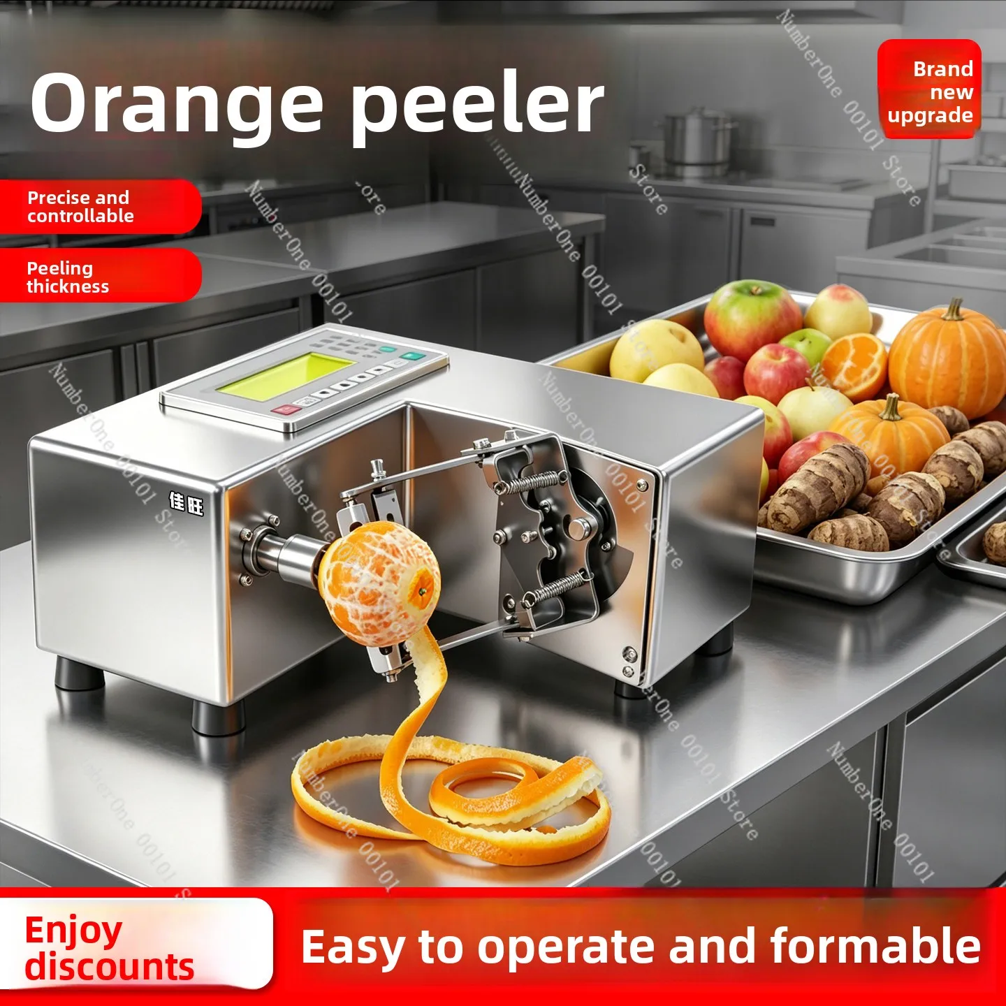 Commercial orange peeler, fully automatic and pear peeling machine, electric peeling gadget, multifunctional fruit peeler