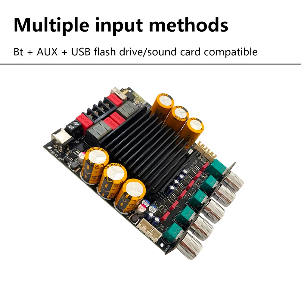 ZK-SUB600 TPA3255 Digital Audio Amplifier BT Amplifier Board with Subwoofer Extension DC 18-50V 2.0+Channels Power 300W+300W+Sub