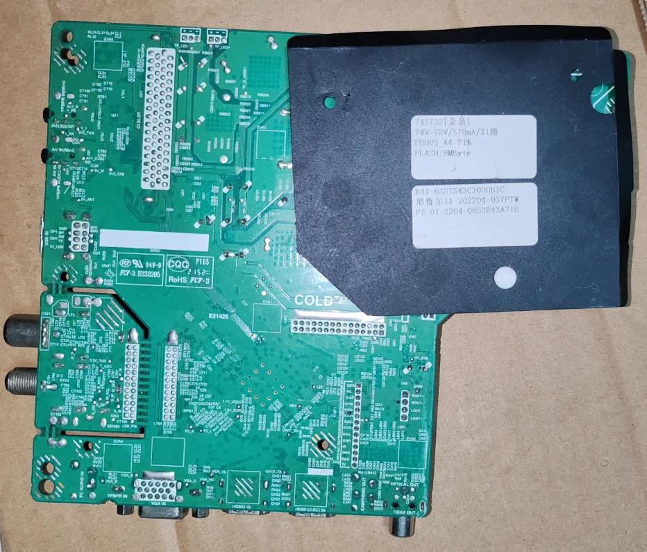 TP.MS3663S.PB805 اللوحة الأم للتلفزيون ثلاثة في واحد، صورة مادية، تم اختبارها لـ 3 أنواع من الواجهات وتحقق من الواجهات