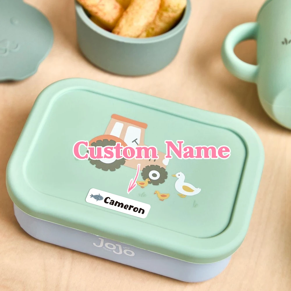 Custom ocean Name Sticker,Transparent Waterproof Stickers for Kids,diy Name Labels for School Bag Bottles Box  Mug Uniform view 3