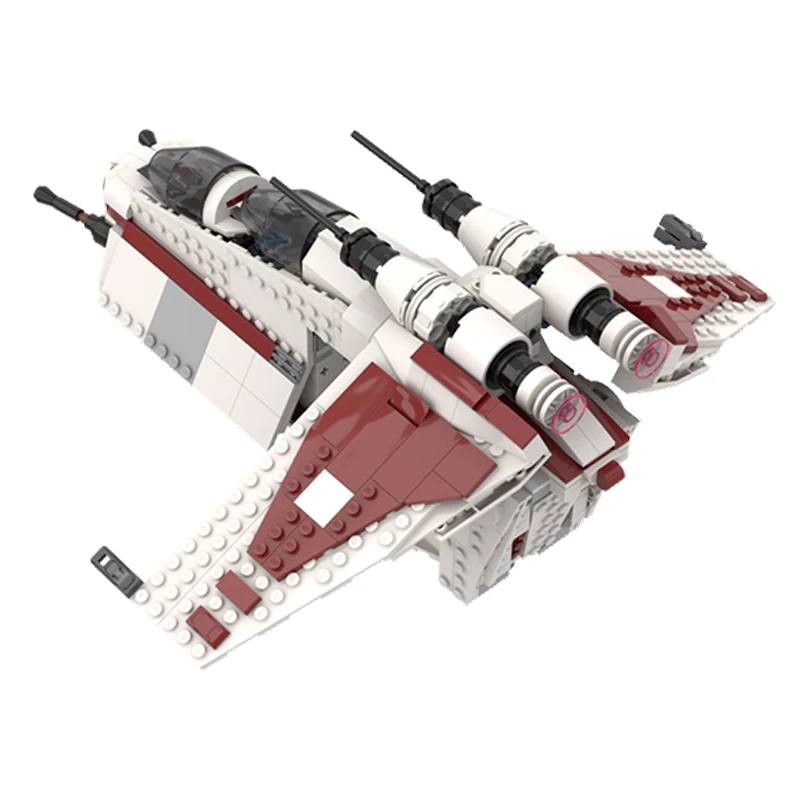 621ピース MOC-241666 新共和国ガンシップ スペースウォーズシリーズ 映画宇宙船モデル 組み立てブロック おもちゃ 誕生日プレゼント