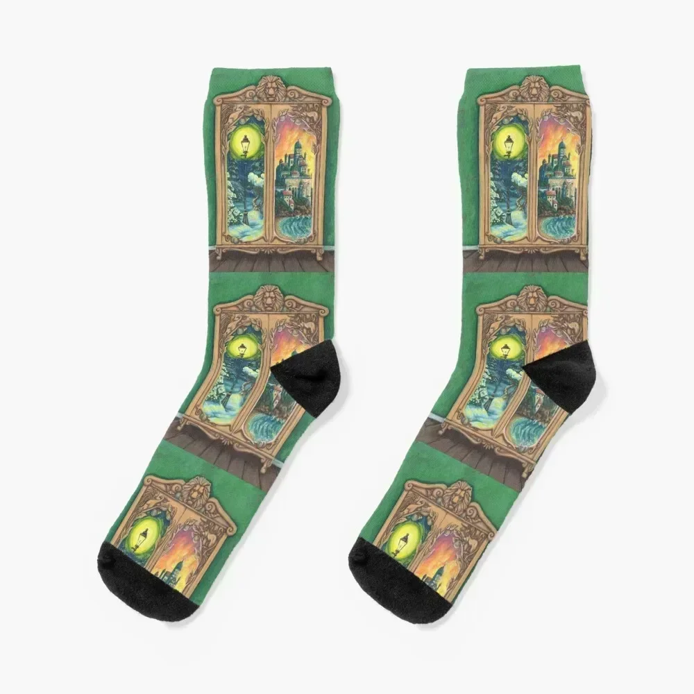 

Into Narnia Socks Argentina Wholesale with print halloween Socks For Men Women's