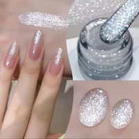 MIANEL 12ML 1-9 Uds. Esmalte de uñas de Gel con purpurina fina para boda 2025 nuevo estilo esmalte de uñas blanco brillo en polvo Gel pegamento para uñas
