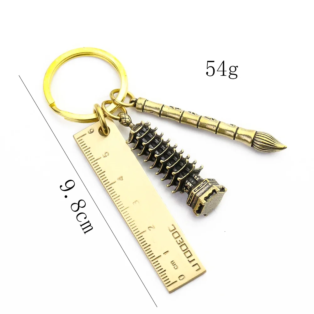 Wenchang معبد الازدهار الثقافي المفاتيح التميز الأكاديمي حاكم المعداد الخط الصيني فرشاة القلم مجوهرات الطالب #5