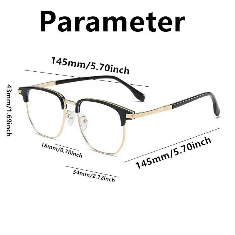 2026 Neue Unisex-Lesebrille: Vielseitige, modische Anti-Blaulicht-Brille mit Augenbrauenrahmen, 1 Stück – Detail 5