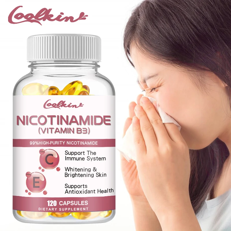 

Niacinamide Whitening Capsules - Energy Metabolism,Supports Brain Function & Heart Health, Cell Repair, Skin Cell Health,Non-GMO