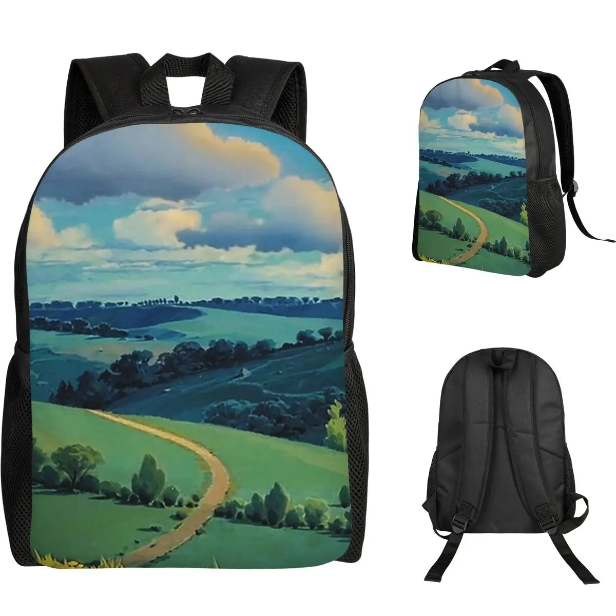 

Laputa Castle In The Sky Student Backpack School Bag Hiking Travel Daypack for Men Women Fashion Bookbag Shoulder Bags