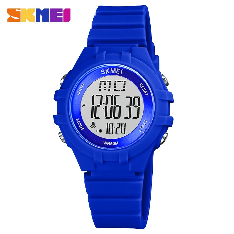 Fashion Skmei Multi-Functional Children's Electronic Watch Colorful LED Backlight Sports Watch Silicone Student Watch
