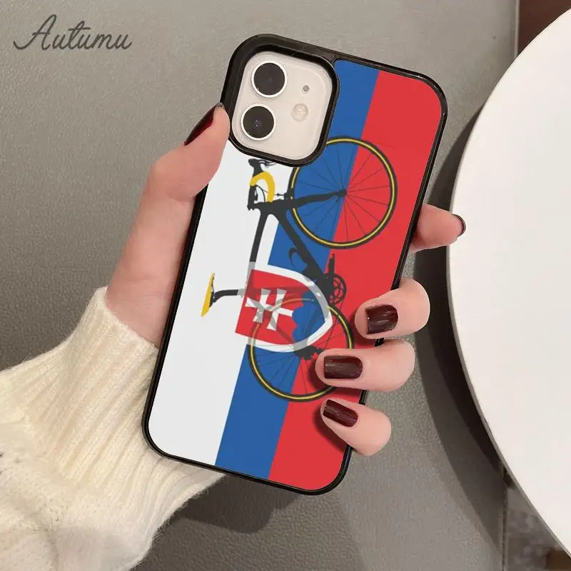 Bike Stripes Slovakia Croatia Slovenia Phone Case for iPhone 15 16 SE2020 11 12 13 14 Pro Max mini 6 7 8 Plus coque Fundas