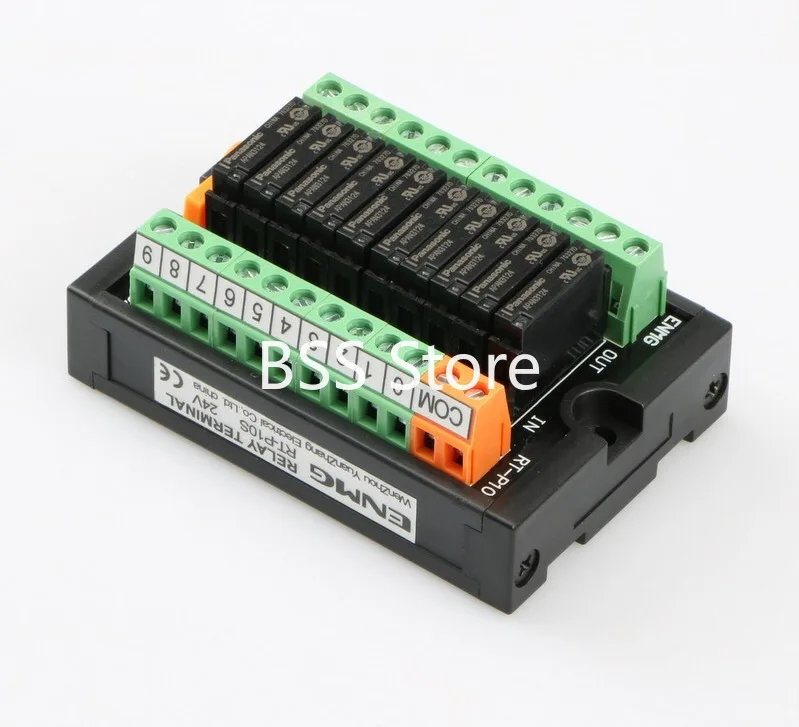 10 way open contact relay module PLC output signal amplifying relay disc RT-P10S 24V module sensor