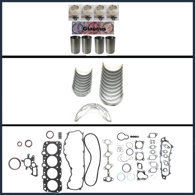 Kit de reconstrução de motor 1KZ 1KZT 1KZTE 1KZ-T 1KZ-TE para Toyota 4 Runner Land cruiser / 90 / Prado Hilux 2982cc 8v 3.0 TD 3.0L