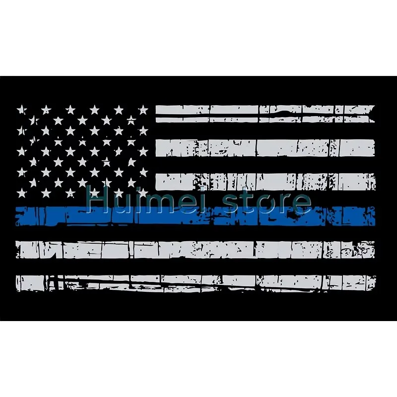 Policía de EE. UU. 90*150 cm delgada azul rojo verde línea BANNER negro blanco y azul bandera de arte americano