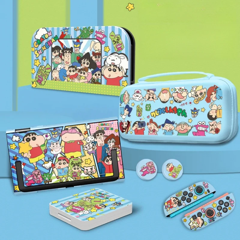 Kawaii Cartoon Crayon Shin-Chan Protective Case For Nintendo Switch 2 Anti-Scratches Split Hard Shell Carrying Case Travel Bag