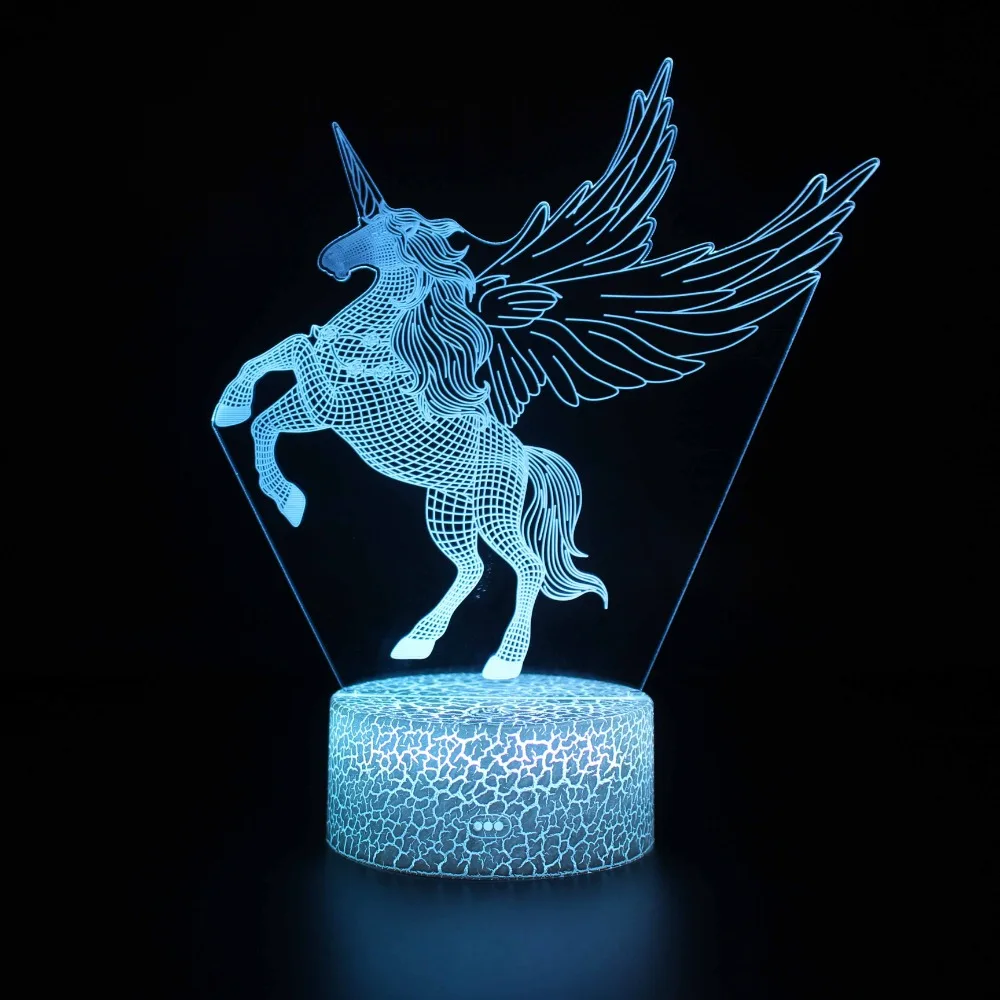 Unicorn Night Light 3D Illusion Lamp 7 Color Unicorn Lights for Kids Room Decor Birthday Gifts for Boys Girls Kids Children Teen