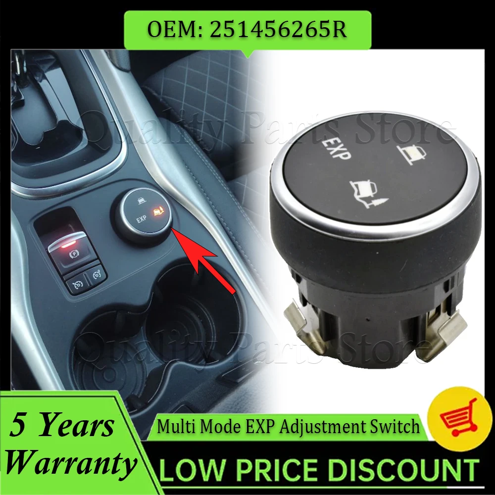 251456265R New Multi-Road Conditions Mode EXP Adjustment Switch For Renault Koleos Kadjar Captur Scentic