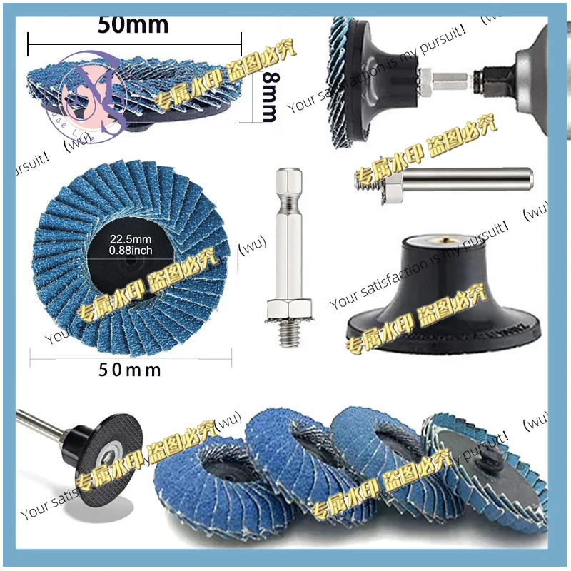 2-Inch Alumina Pneumatic Sander Mini Sheet Sand Set with 1/4 Joint, Roll Lock Sheet Wheel