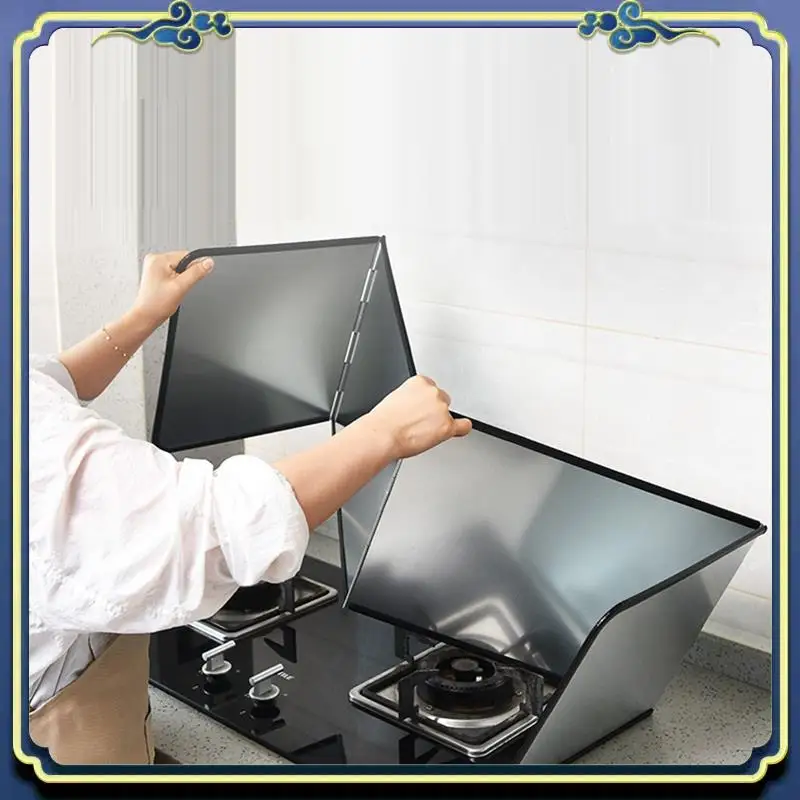

A56P-Three-Sided Kitchen Oil Splash Shield Splash Baffle Splash Heat Isolation Oil And Gas Stove Baffle
