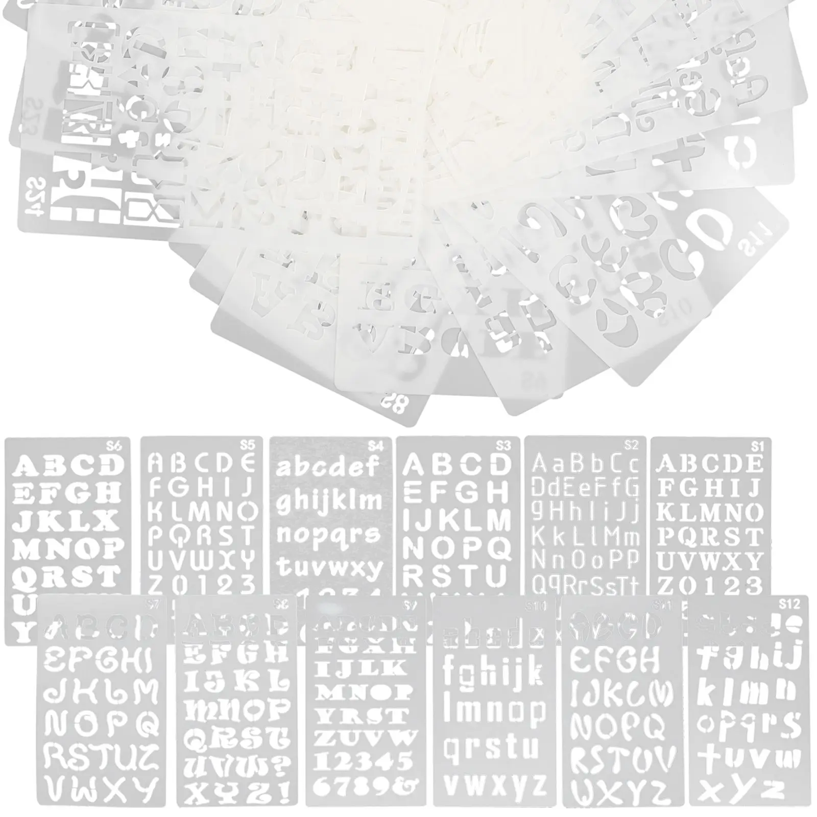 

Letter Stencils and Numbers Painting Template Scrapbooking English Alphabet Furniture
