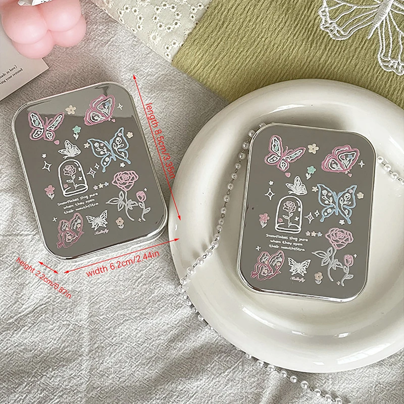 Portable Mini Square Contact Lens Case With Mirror Mini Contact Lens Box Contact Lens Container Soak Storage Kit For Lens Box