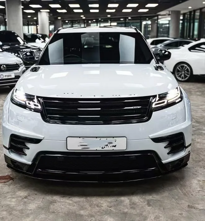 Kit de corpo de para-choque de carro, para range rover, velar, atualização, estilo lm, kit de corpo largo, grade de spoiler dianteiro e traseiro