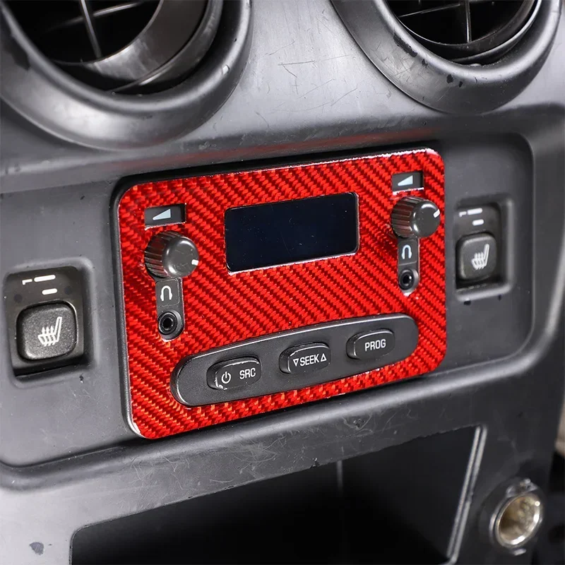 

1Pcs Soft Carbon Fiber For Hummer H2 2003-2007 Car Rear Air Conditioner Panel Decorative Frame Sticker Car Interior Accessories