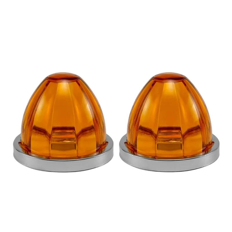 ABOK-2PCS Watermelon Lights LED Side Marker Indicator Turn Signal Brake Lamp Semi Truck Trailer Under Glow Wheel Lights