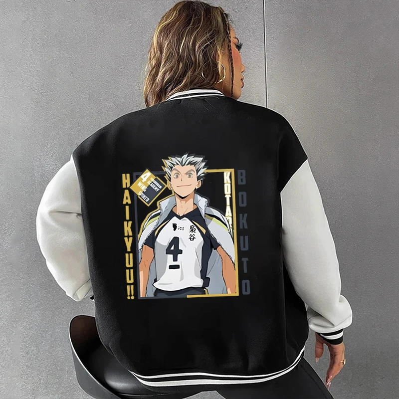 Chaqueta de béisbol para hombre y mujer, sudadera con estampado de Kotaro Bokuto, Jersey Harajuku, ropa nueva